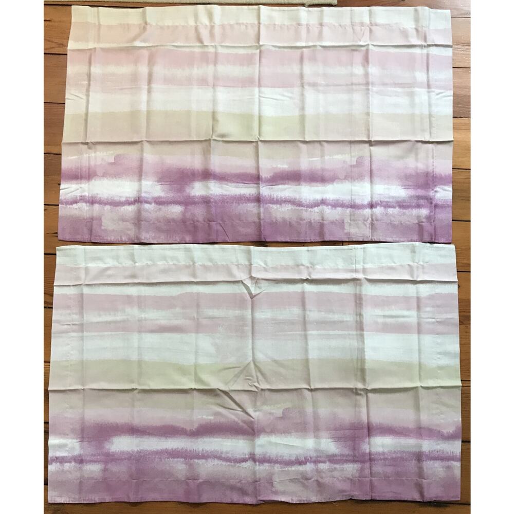 New Set Pair 2 IKEA Alpdraba Pink Beige King Pillowcases 40“ x 25“ Cotton